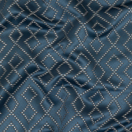 Recycled Polyester Jacquard - Danube Geometric Diamonds - British Imported