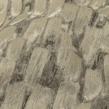 Recycled Polyester Jacquard - Champagne Abstract Brushstrokes - British Imported