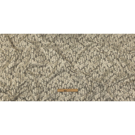 Recycled Polyester Jacquard - Champagne Abstract Brushstrokes - British Imported