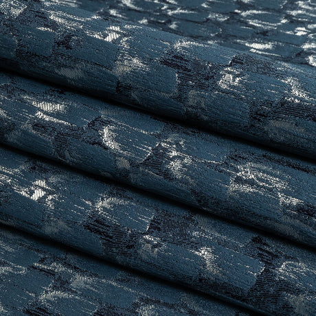Recycled Polyester Jacquard - Danube Abstract Brushstrokes - British Imported