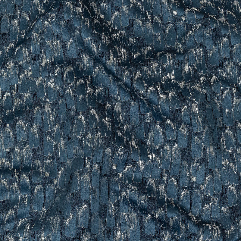 Recycled Polyester Jacquard - Danube Abstract Brushstrokes - British Imported