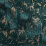Recycled Polyester Jacquard - Peacock Abstract Brushstrokes - British Imported