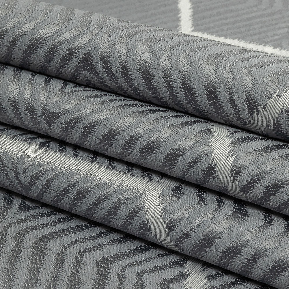 British Imported Mist Geometric Chevron Recycled Polyester Jacquard