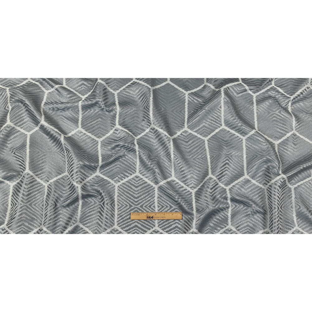 British Imported Mist Geometric Chevron Recycled Polyester Jacquard