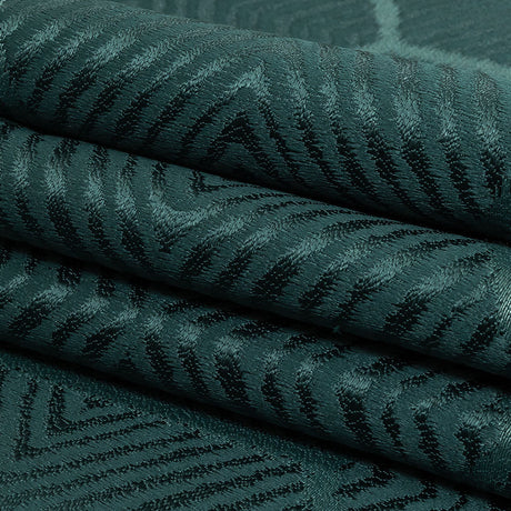 British Imported Peacock Geometric Chevron Recycled Polyester Jacquard