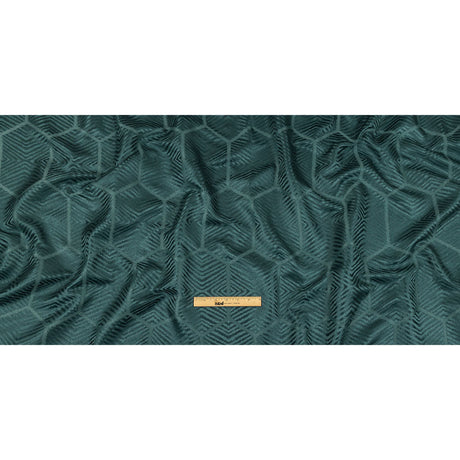 British Imported Peacock Geometric Chevron Recycled Polyester Jacquard