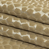 British Imported Gold Satin-Faced Pentagonal Drapery Jacquard
