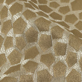 British Imported Gold Satin-Faced Pentagonal Drapery Jacquard