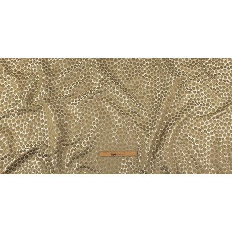 British Imported Gold Satin-Faced Pentagonal Drapery Jacquard