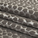 British Imported Graphite Satin-Faced Pentagonal Drapery Jacquard
