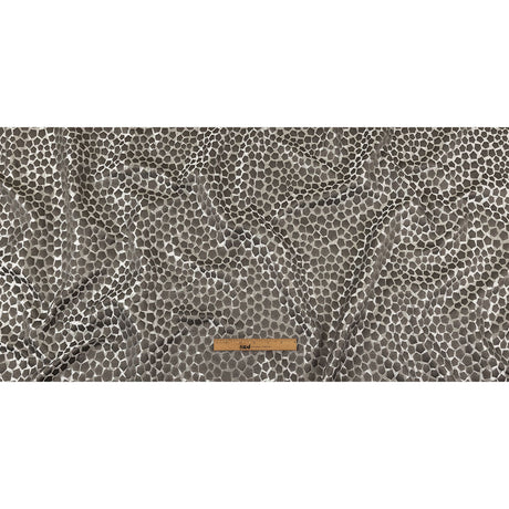 British Imported Graphite Satin-Faced Pentagonal Drapery Jacquard
