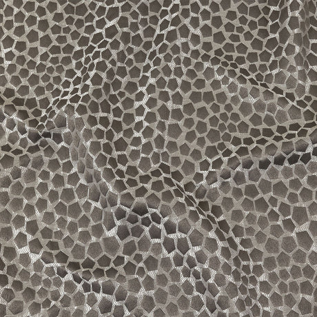 British Imported Graphite Satin-Faced Pentagonal Drapery Jacquard