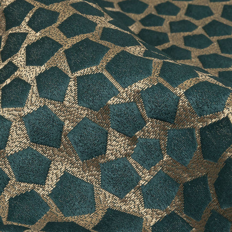 British Imported Peacock Satin-Faced Pentagonal Drapery Jacquard
