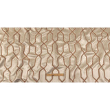 British Imported Copper Satin-Faced Geometric Drapery Jacquard