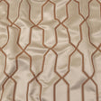 British Imported Copper Satin-Faced Geometric Drapery Jacquard