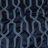 British Imported Ink Satin-Faced Geometric Drapery Jacquard