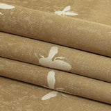 Slubbed Drapery Jacquard - Gold Buzzing Bees - British Imported