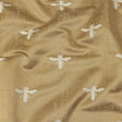 Slubbed Drapery Jacquard - Gold Buzzing Bees - British Imported