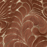 Satin-Faced Jacquard - Clay Fern Leaves - British Imported