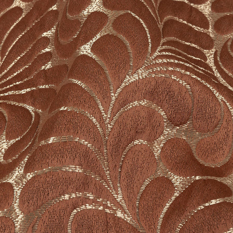 Satin-Faced Jacquard - Clay Fern Leaves - British Imported