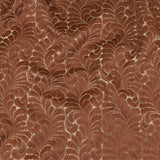 Satin-Faced Jacquard - Clay Fern Leaves - British Imported