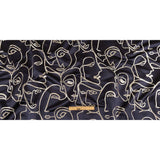 Drapery Jacquard - Sapphire Face to Face - British Imported