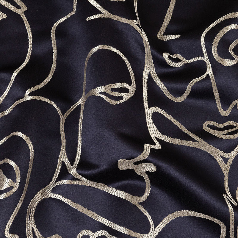 Drapery Jacquard - Sapphire Face to Face - British Imported