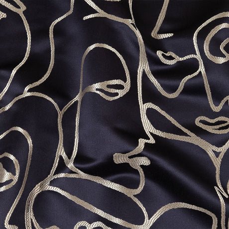 Drapery Jacquard - Sapphire Face to Face - British Imported