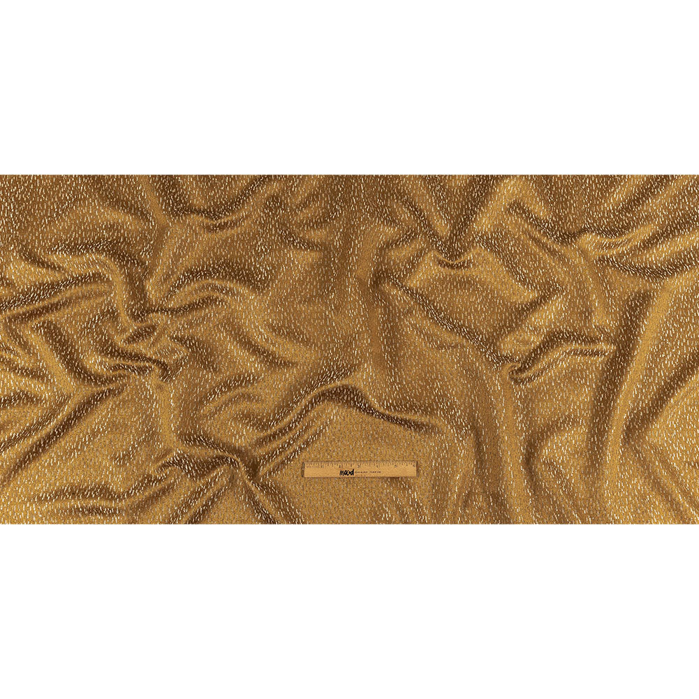 Metallic Drapery Jacquard - Bronze Digital Spots - British Imported