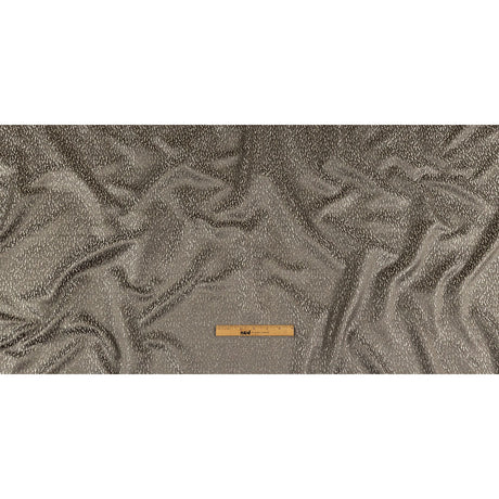 Metallic Drapery Jacquard - Putty Digital Spots - British Imported
