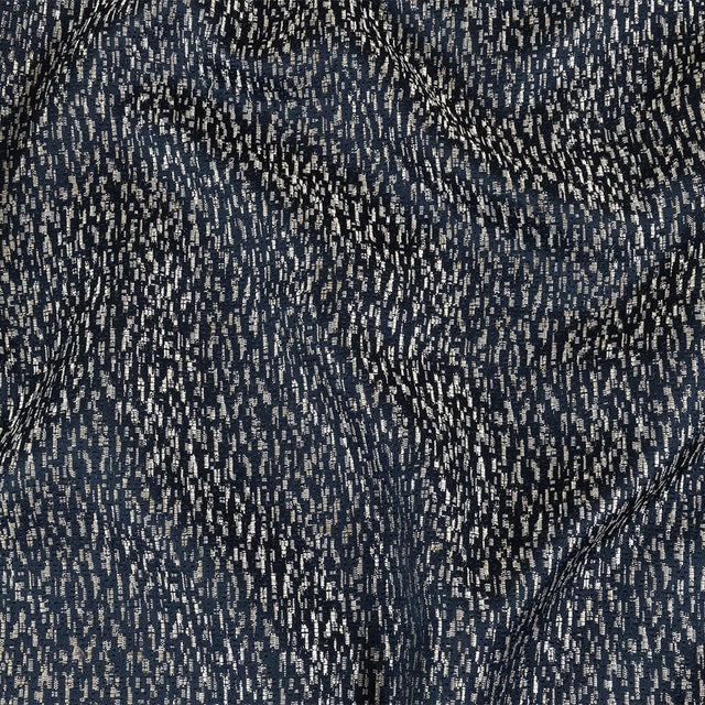 Metallic Drapery Jacquard - Sapphire Digital Spots - British Imported