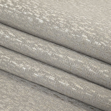 Metallic Drapery Jacquard - Silver Digital Spots - British Imported