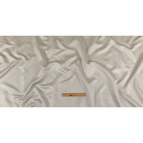 Metallic Drapery Jacquard - Silver Digital Spots - British Imported