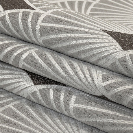 Drapery Jacquard - Silver Maze of Fans - British Imported
