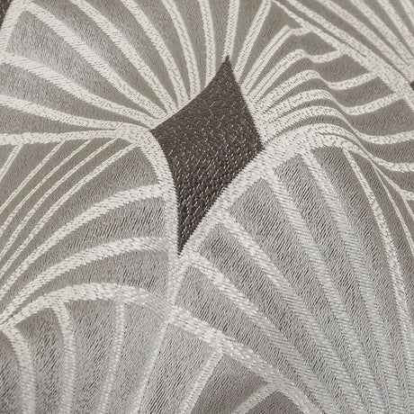 Drapery Jacquard - Silver Maze of Fans - British Imported