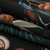 Polyester Knit Microvelvet - Midnight Floral - British Imported