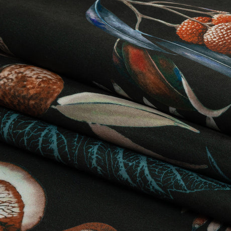 Polyester Knit Microvelvet - Midnight Floral - British Imported