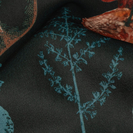 Polyester Knit Microvelvet - Midnight Floral - British Imported