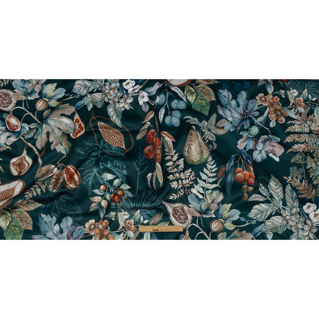 Polyester Knit Microvelvet - River Floral - British Imported