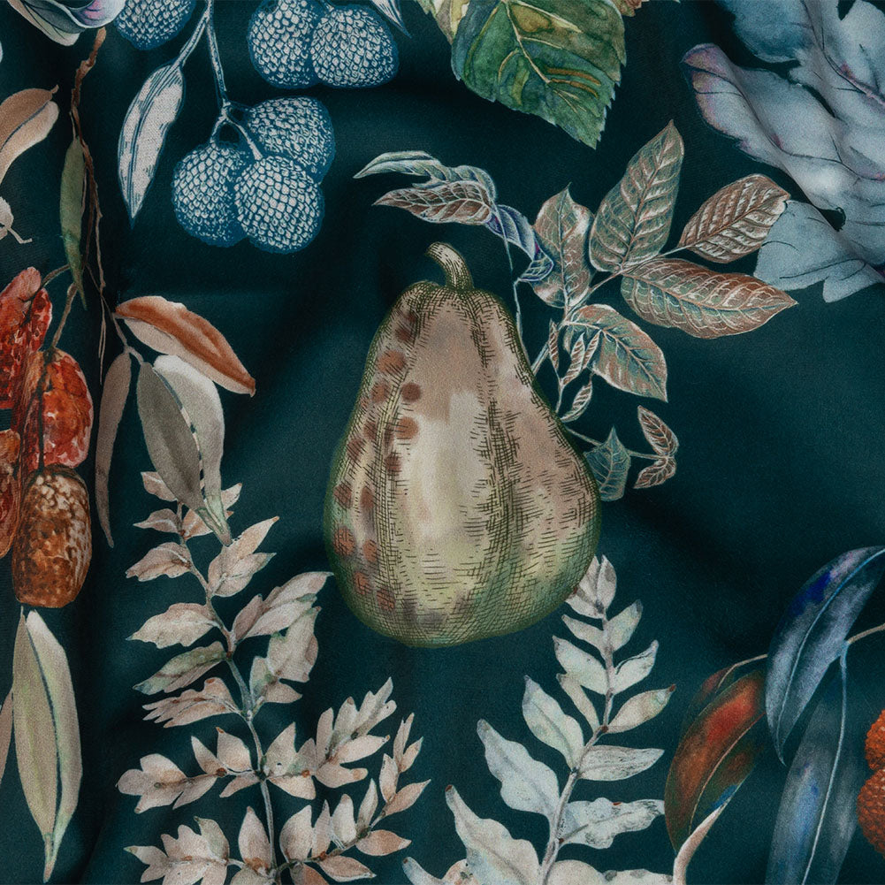 Polyester Knit Microvelvet - River Floral - British Imported