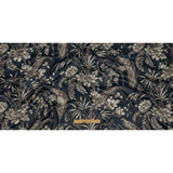 Polyester Microvelvet Print - Ocean Birds Perched in Paradise Florals - British Imported