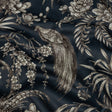 Polyester Microvelvet Print - Ocean Birds Perched in Paradise Florals - British Imported