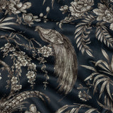 Polyester Microvelvet Print - Ocean Birds Perched in Paradise Florals - British Imported