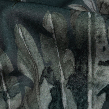 Polyester Microvelvet Print - Slate Tropical Birds and Butterflies - British Imported
