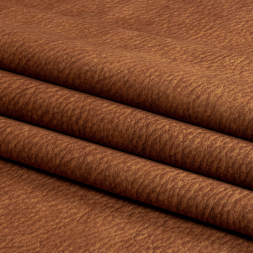 Polyester Microvelvet - Rust Abstract - British Imported