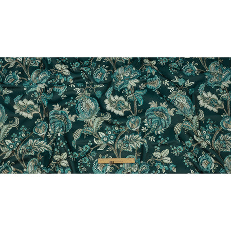 Polyester Microvelvet Print - River Jacobean Floral - British Imported