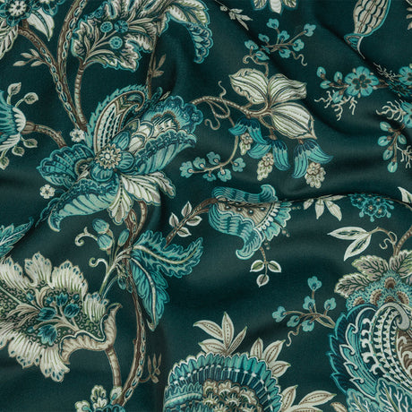 Polyester Microvelvet Print - River Jacobean Floral - British Imported