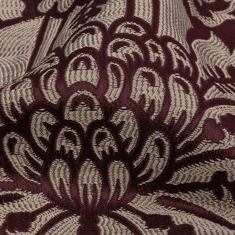 Drapery Jacquard - Berry Leafy Damask - British Imported