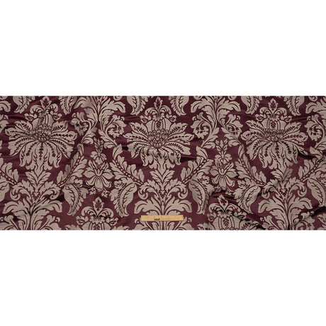 Drapery Jacquard - Berry Leafy Damask - British Imported