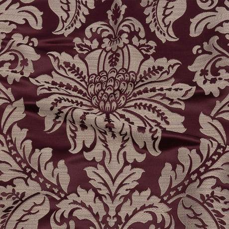 Drapery Jacquard - Berry Leafy Damask - British Imported